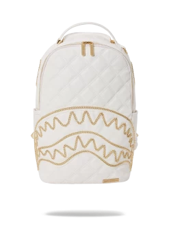 Sprayground Riviera White Gold DLX Backpack