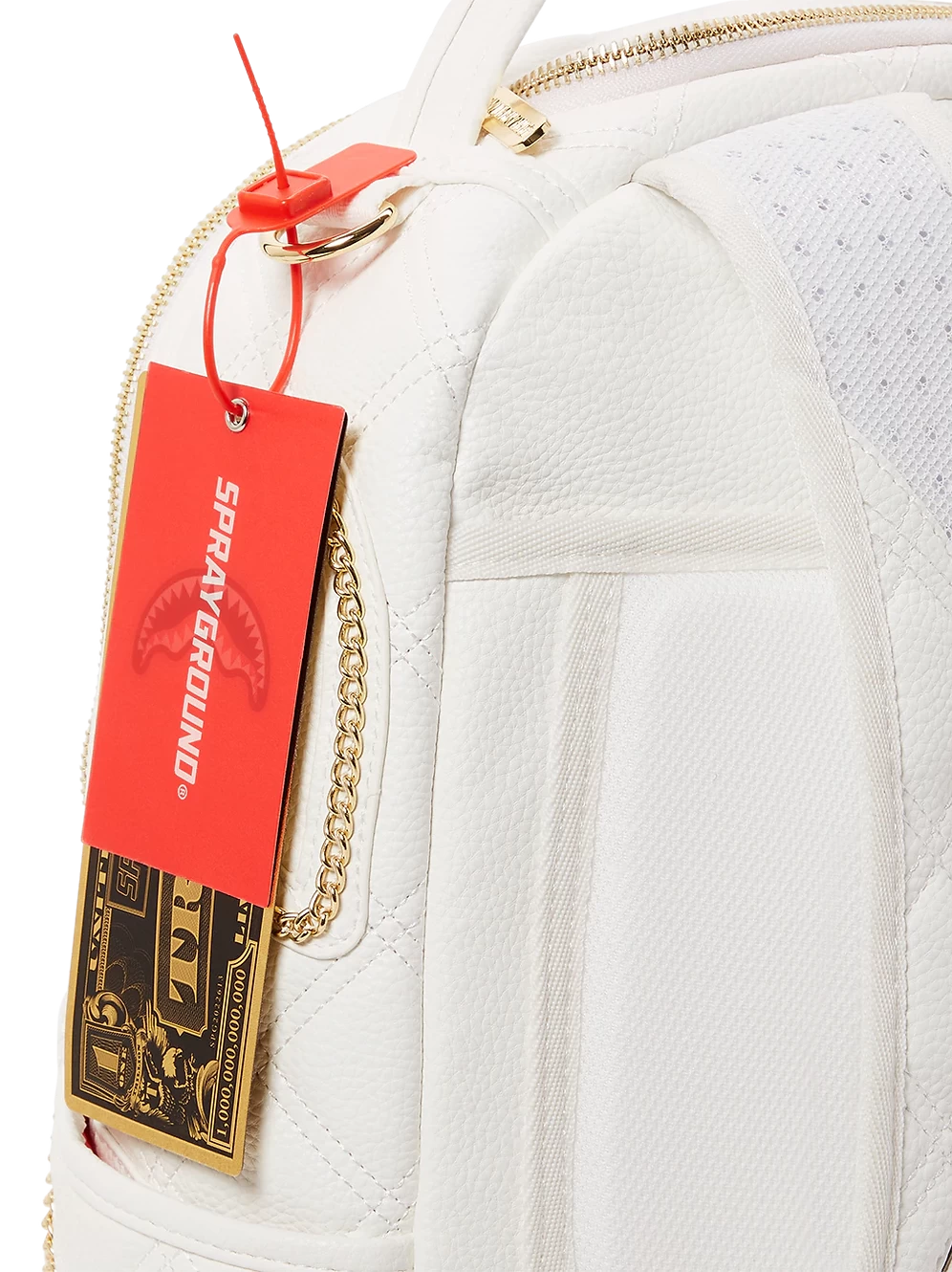 Sprayground Riviera White Gold DLX Backpack 8 Sprayground Riviera White Gold DLX Backpack - Image 8