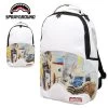 Sprayground Jean Michael Basquiat White Shark DLX Backpack