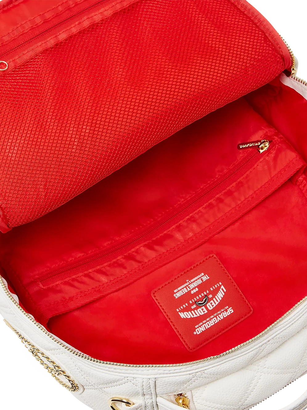 Sprayground Riviera White Gold DLX Backpack 7 Sprayground Riviera White Gold DLX Backpack - Image 7