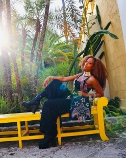 SPRAYGROUND STAR RACER A.I.7 SANDFLOWER COLLAB BEADED SAVAGE BACKPACK -Fashion backpack-sprayground B5269 3 1