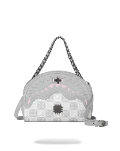 SPRAYGROUND A.I.8 AFRICAN INTELLIGENCE BOOKED & BUSY SHARK HANDBAG