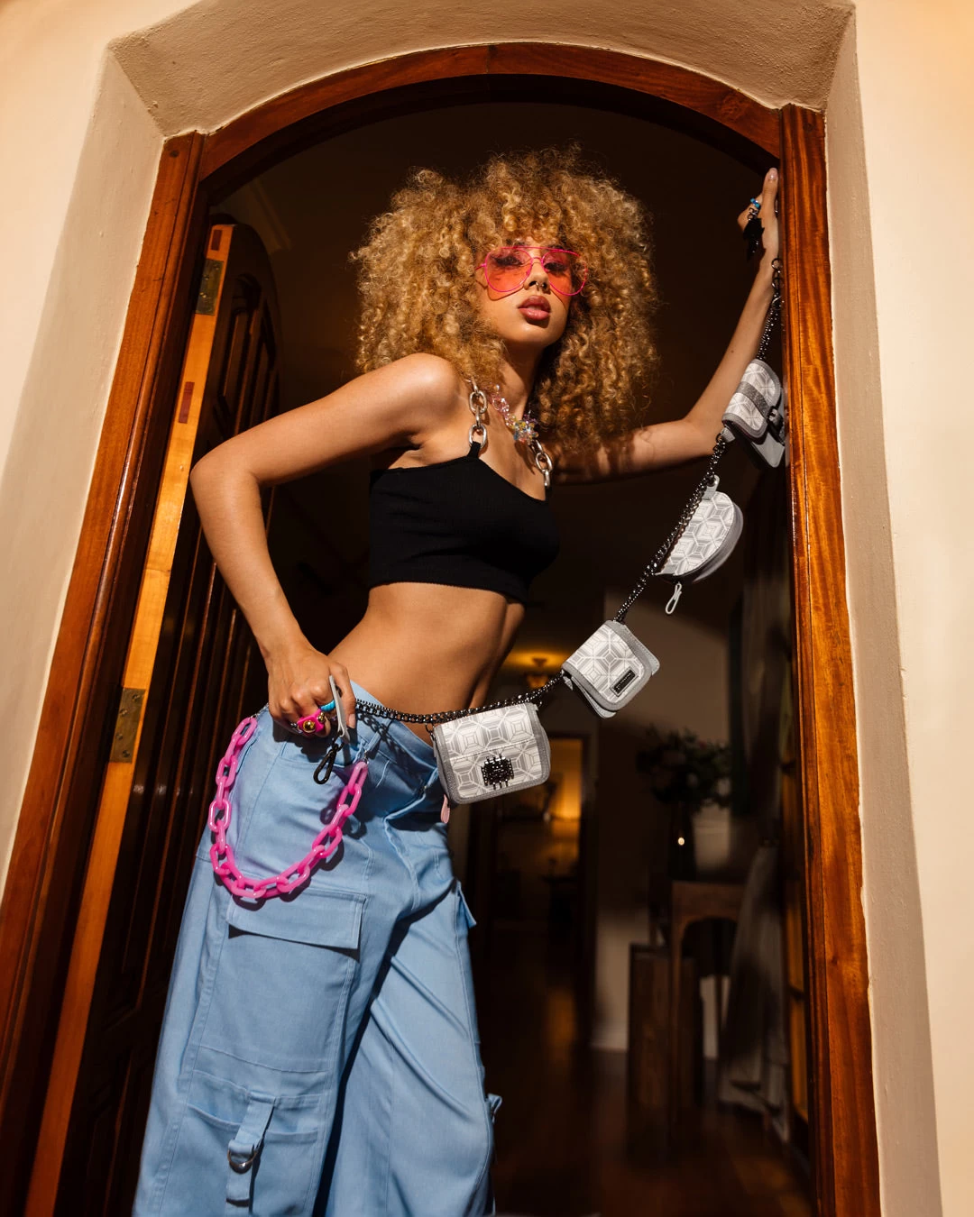 SPRAYGROUND A.I.8 AFRICAN INTELLIGENCE BOOKED & BUSY CHARM WAISTBELT 4 SPRAYGROUND A.I.8 AFRICAN INTELLIGENCE BOOKED & BUSY CHARM WAISTBELT - Image 4