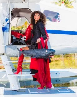 SPRAYGROUND SHARKFINITY STEALTH PILOT SHARK SHAPE DUFFLE -Fashion backpack-sprayground D5614 3 1