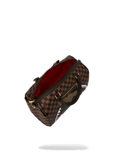 SPRAYGROUND EXTERIOR GOLD ZIP POCKET SHARKS IN PARIS MINI DUFFLE -Fashion backpack-sprayground D5627 8