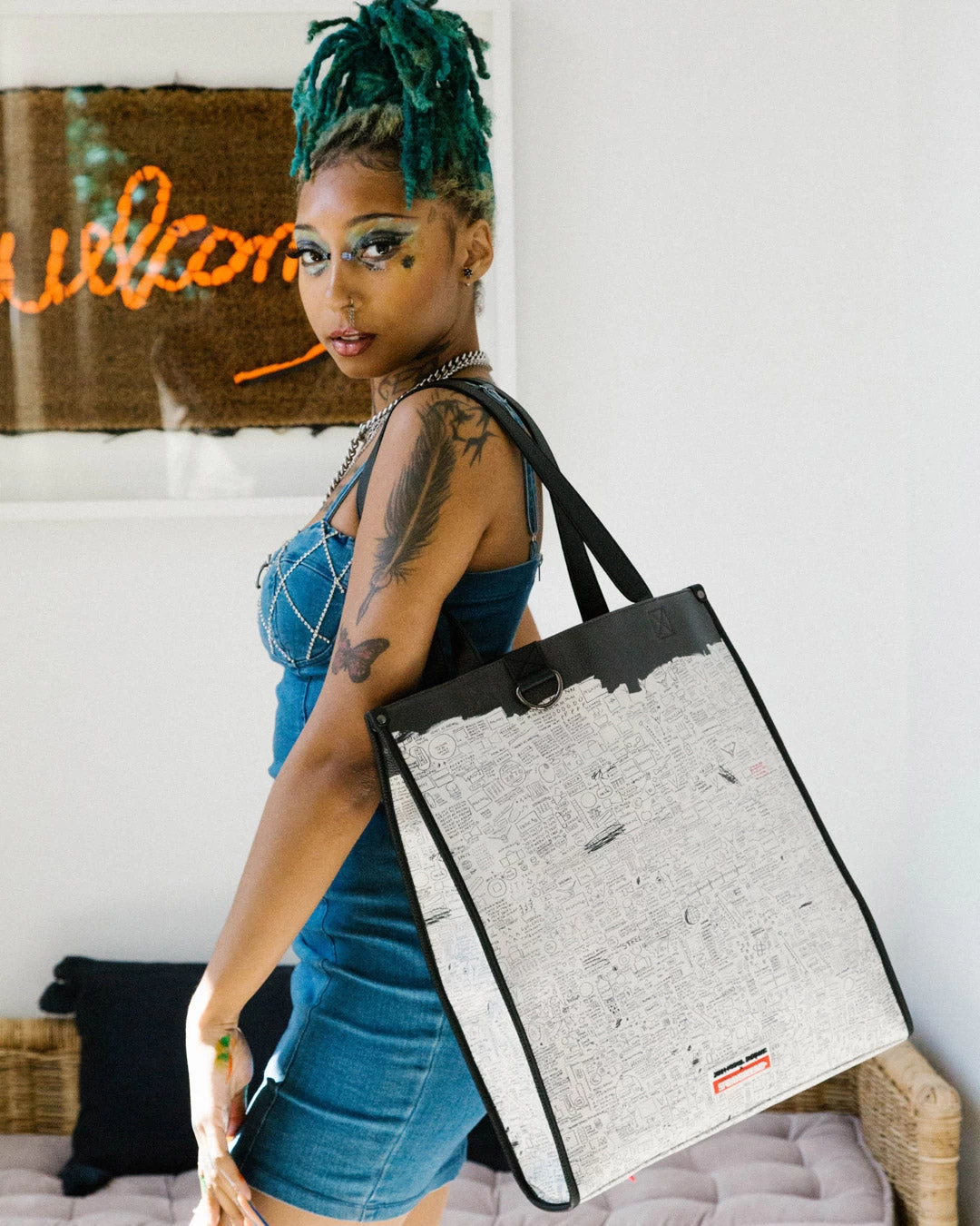 SPRAYGROUND OFFICIAL BASQUIAT PEGASUS 1987 LOFT TOTE 2 SPRAYGROUND OFFICIAL BASQUIAT PEGASUS 1987 LOFT TOTE - Image 2