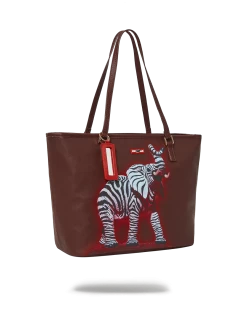 SPRAYGROUND ZEBRA ELEPHANT RON ENGLISH COLLAB TOTE -Fashion backpack-sprayground T4920 2