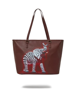 SPRAYGROUND ZEBRA ELEPHANT RON ENGLISH COLLAB TOTE -Fashion backpack-sprayground T4920 3