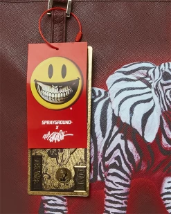 SPRAYGROUND ZEBRA ELEPHANT RON ENGLISH COLLAB TOTE -Fashion backpack-sprayground T4920 T