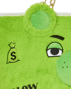 SPRAYGROUND PLUSH MONEYBEAR TOTE (GREEN) -Fashion backpack-sprayground T5409 11
