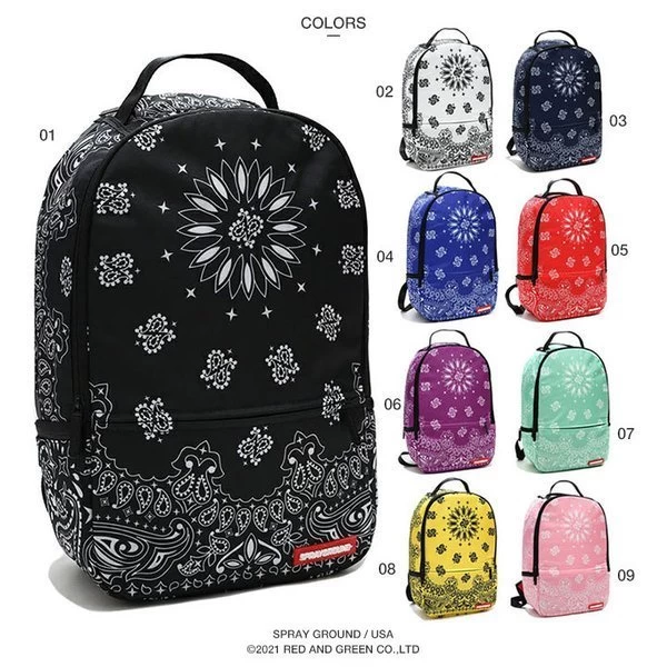 Sprayground | Paisley Unisex Nylon Street Style A4 2WAY 3WAY Oversized 9 Sprayground | Paisley Unisex Nylon Street Style A4 2WAY 3WAY Oversized - Image 9